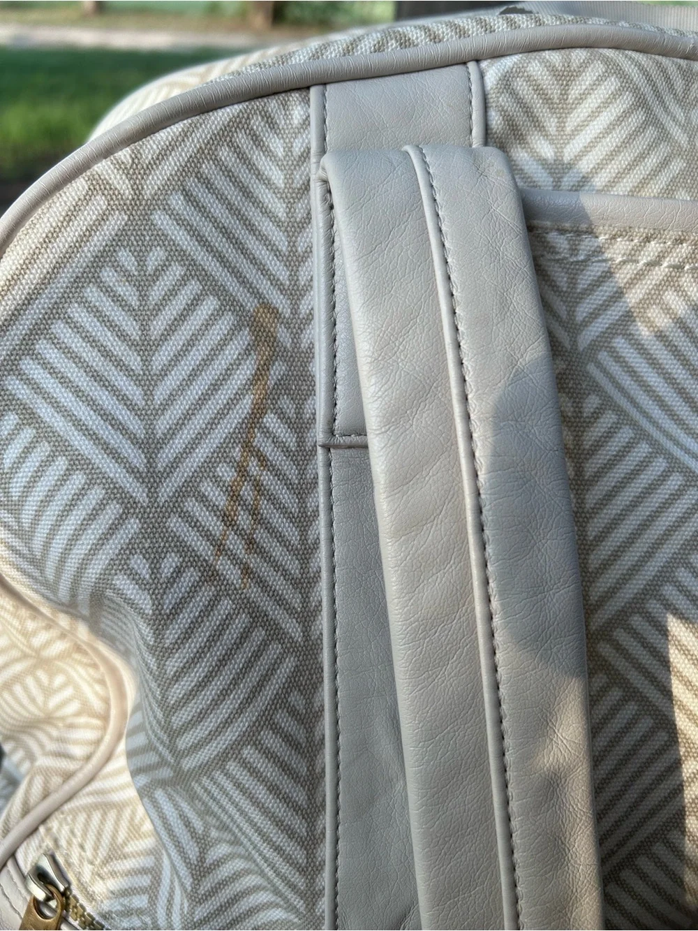 lululemon athletica Cream Patterned Weekender Bag